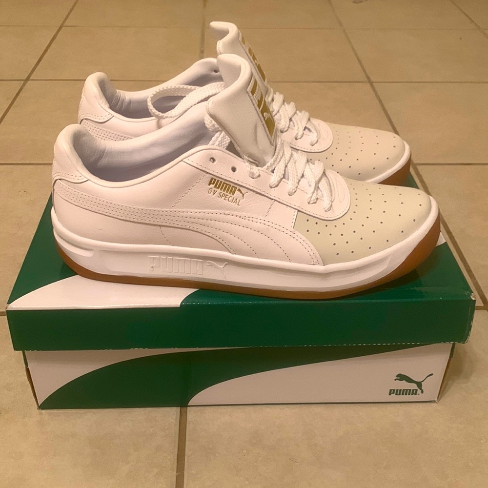 Mens New Puma GV SPECIAL EDITION white/gum 10 Shoes